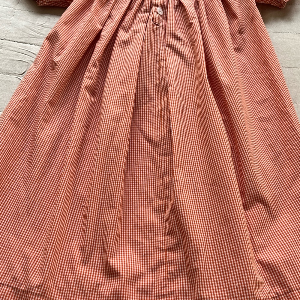 University of Tennessee UTK VOLS Orange White Check Gingham Smoked Dress 24 mo - Picture 12 of 12